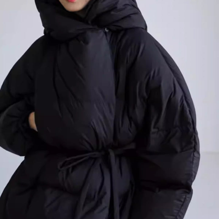 Damen Oversize-Steppmantel aus Daunenoptik mit extragroßer Kapuze Drune
