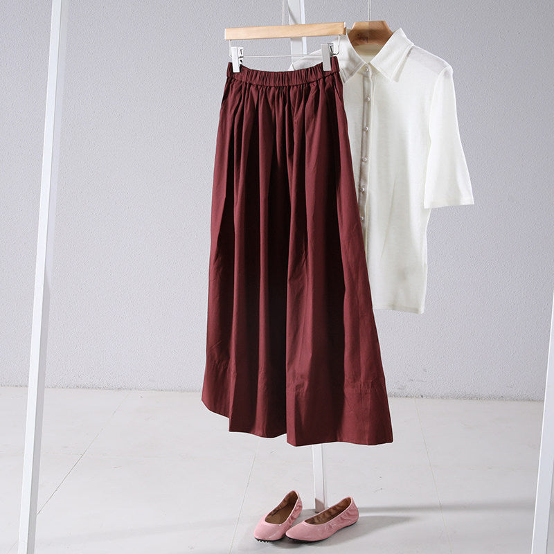 Damen Eleganter Maxirock mit weit geschnittenem Design Drune