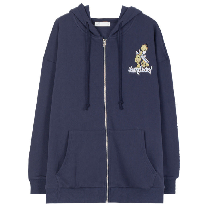Damen Kapuzenjacke mit einzigartigem gesticktem Motiv Drune