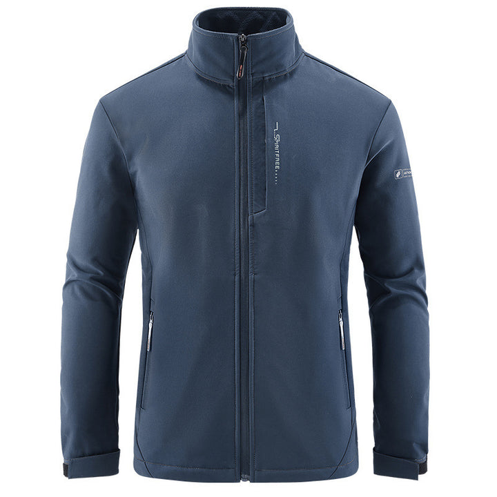 Herren Technische Softshelljacke mit winddichtem Shell, hohem Kragen und Reißverschlusstaschen Drune