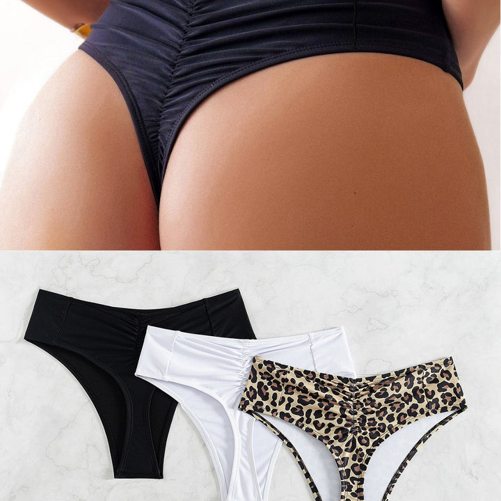 Damen Hochgeschnittener Bikini mit seitlichen Bindebändern Drune