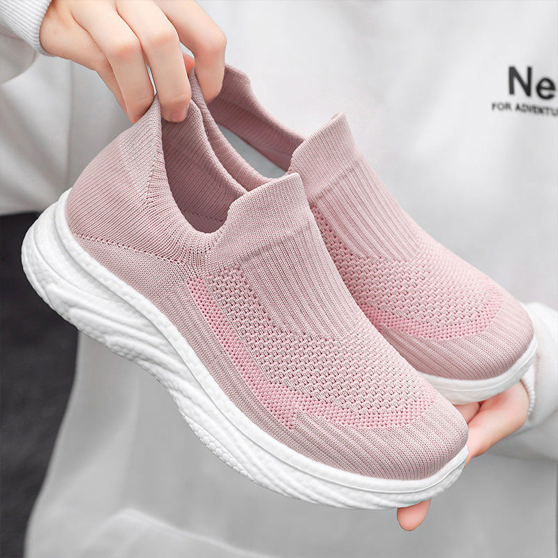 Damen nan nahtloser Strick-Sockensneaker mit extragel dämpfender Wave-EVA-Sohle Drune