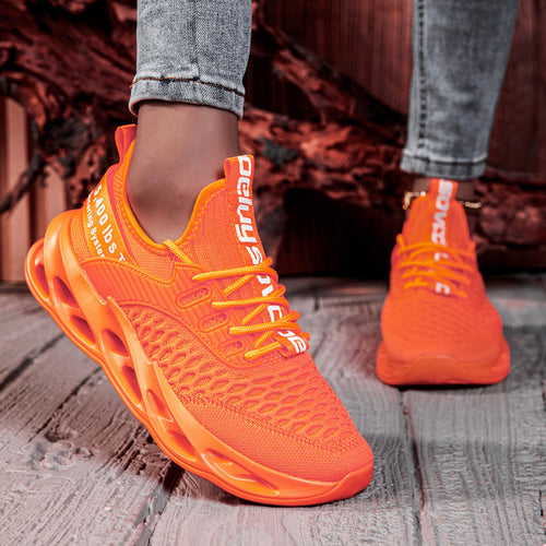 Damen Luftkissen-Sneaker mit transparenter Luftsohle und gestricktem Oberschuh Drune