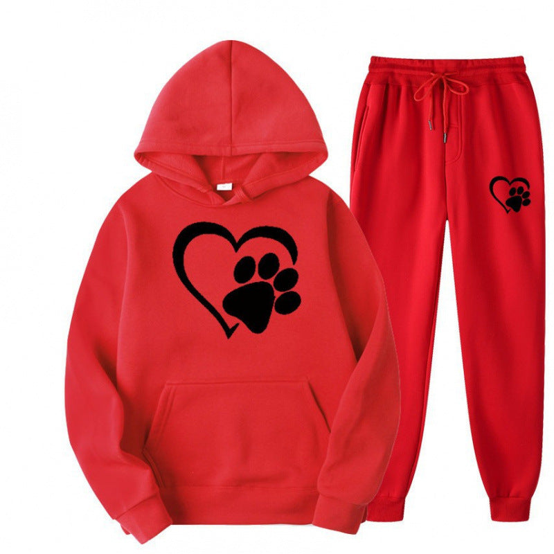 Damen Kuscheliger Hoodie und Jogginghose Set Drune