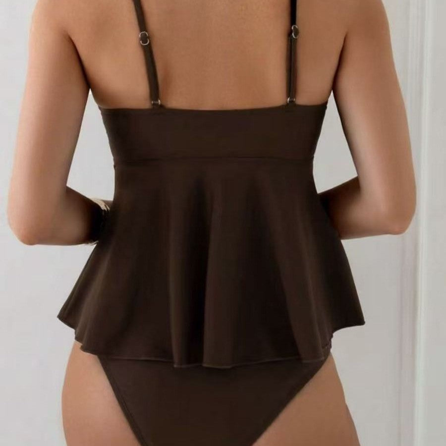Damen Tankini mit verspieltem Rüschendesign und elegantem Muscheldetail Drune