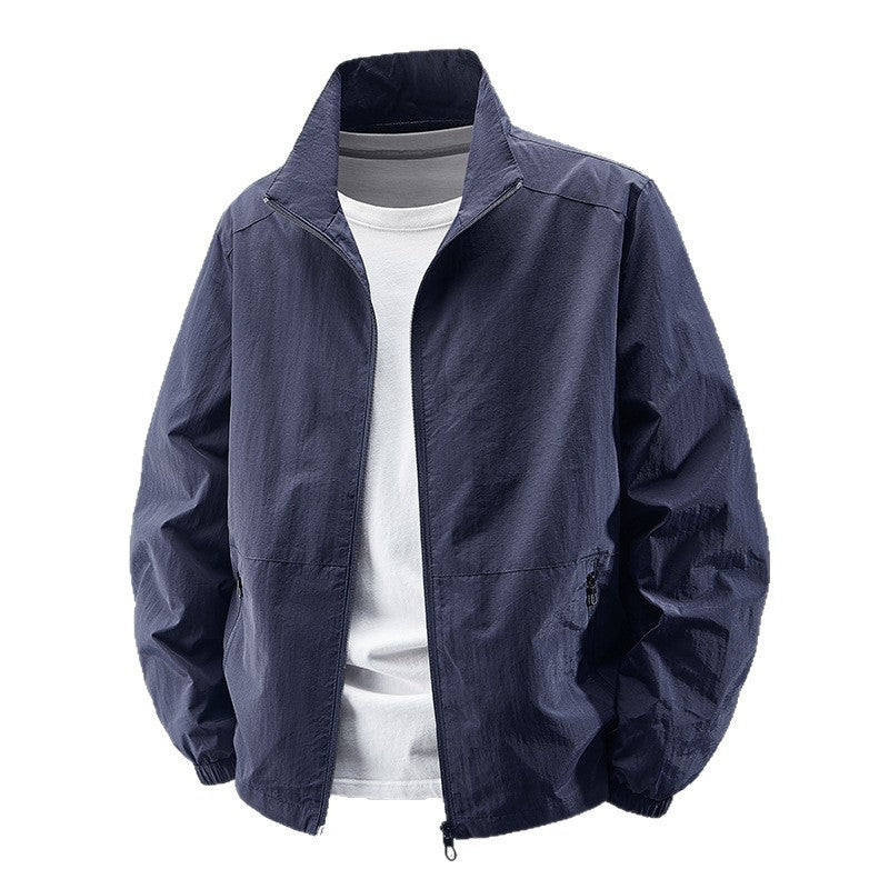 Herren Ultralight Technical Blousonjacke mit elastischen Bündchen, verdeckten Reißverschlusstaschen & atmungsaktivem Nylonmix Drune