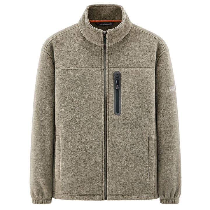 Herren Weiche Fleecejacke mit hohem Kragen Drune