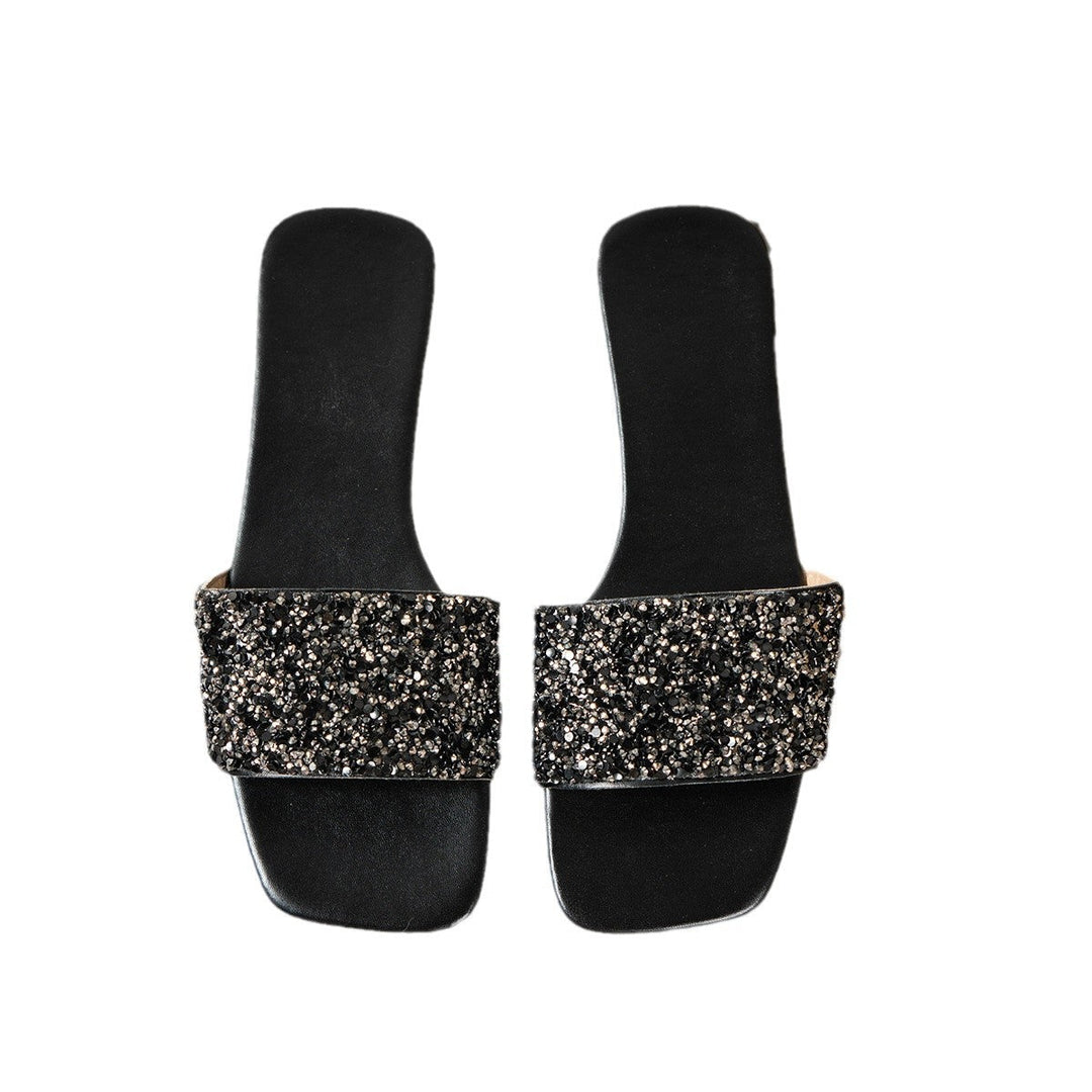 Damen Glamouröse Riemensandalen mit funkelnden Strassdetails Drune