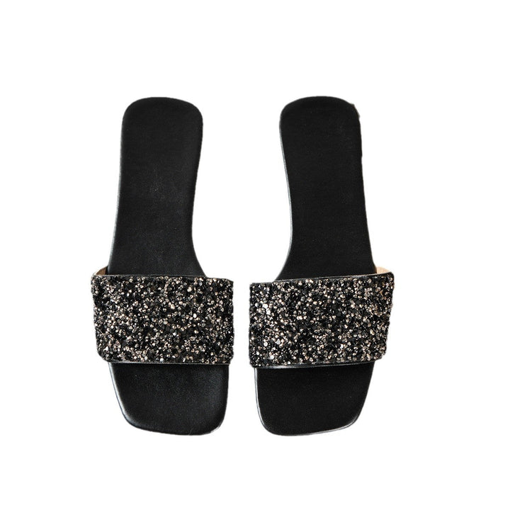 Damen Glamouröse Riemensandalen mit funkelnden Strassdetails Drune