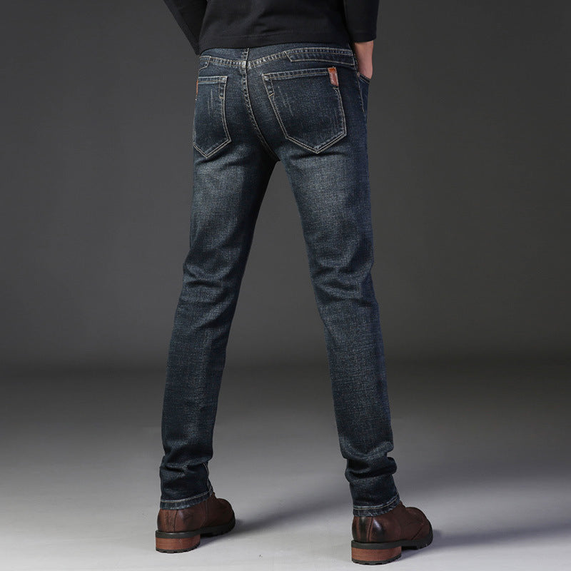 Herren schmal geschnittene Jeans mit angenehmem Stretch-Anteil und modernen Details Drune
