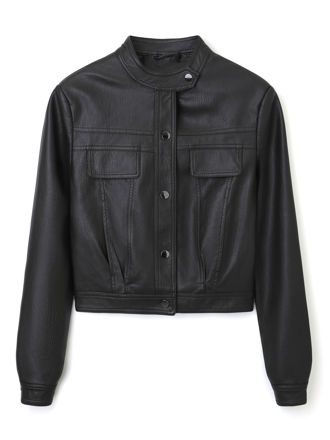 Damen Modische Kurzlederjacke Drune