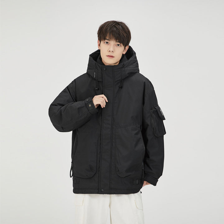 Herren Multifunktionale wetterfeste Parka mit Kapuze Drune