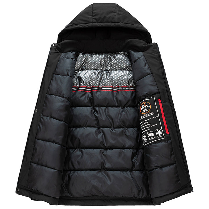 Herren Wasserabweisender Winterparka mit thermo-reflektierendem Steppfutter und Kapuze Drune