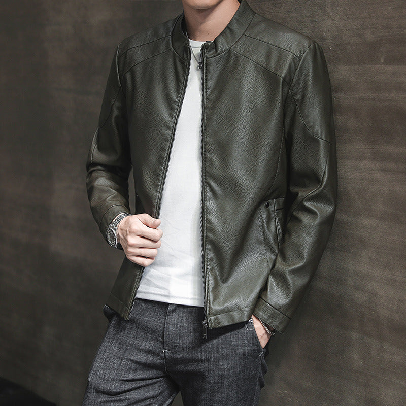 Herren Stylische Lederjacke Drune