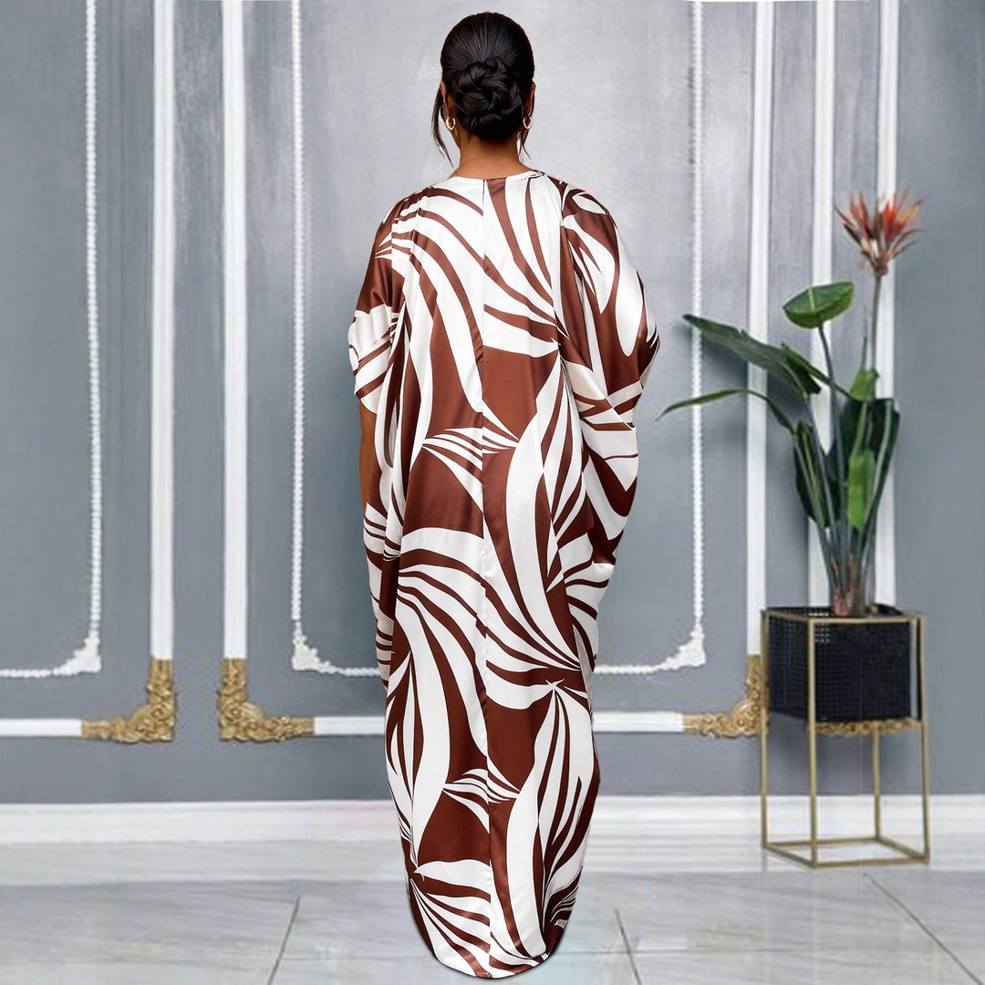 Damen luxuriöser Kaftan mit auffälligem Muster Drune