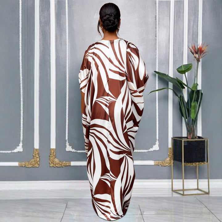 Damen luxuriöser Kaftan mit auffälligem Muster Drune