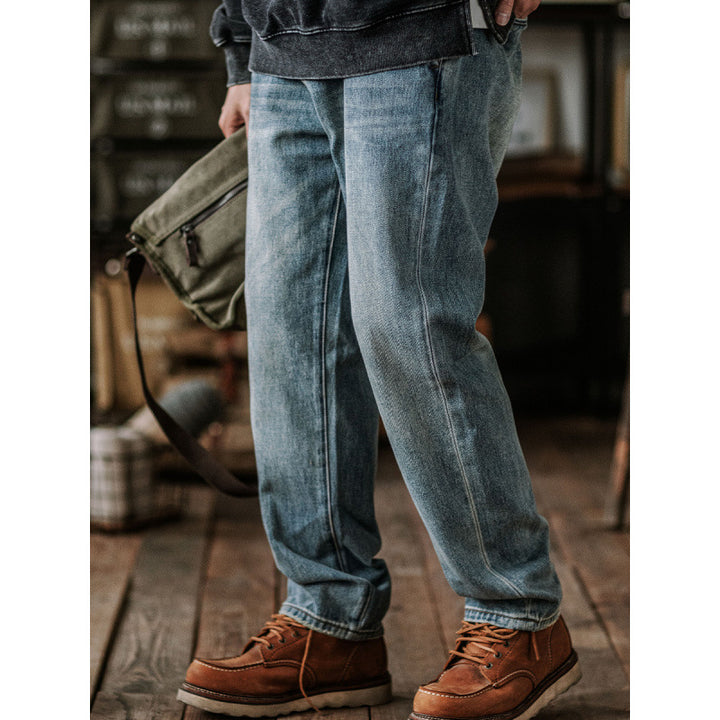 Herren Bequeme Indigo Denim Jeans Drune