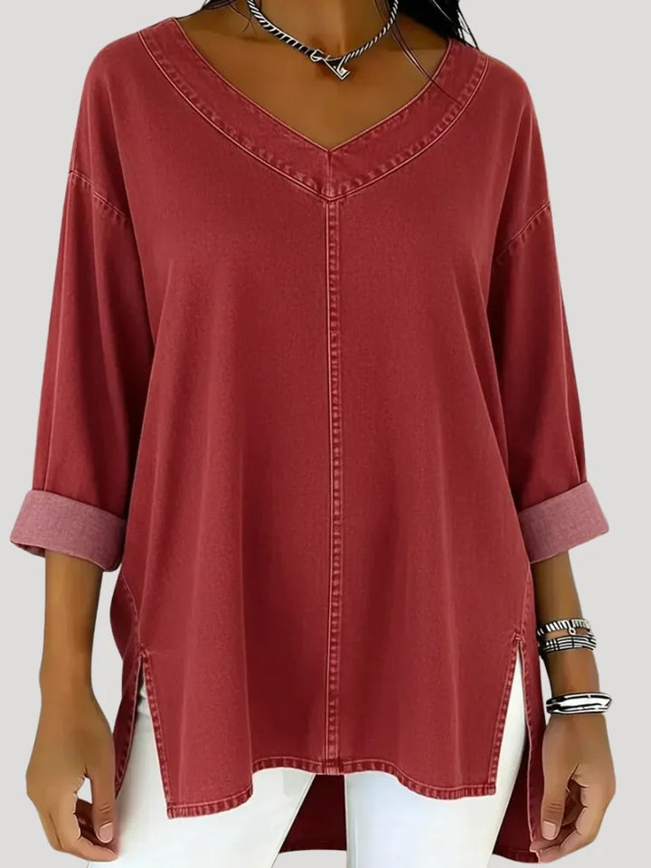 Damen Lässige Denim Tunika