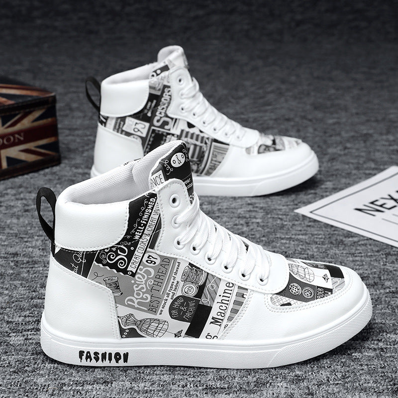 Herren Modische High-Top Sneakers mit einzigartigem Grafikdesign Drune