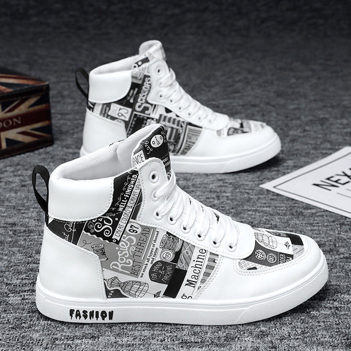 Herren Modische High-Top Sneakers mit einzigartigem Grafikdesign Drune