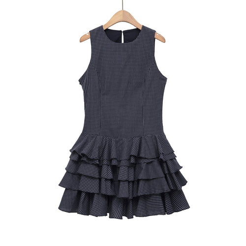 Damen Raffiniertes Sommerkleid mit voluminösem Rüschensaum und elegantem Muster Drune