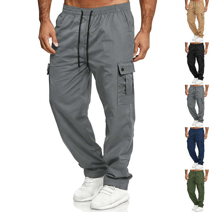 Herren Relaxed-Fit Cargo-Jogger mit elastischem Bund, Kordelzug und Klappentaschen Drune
