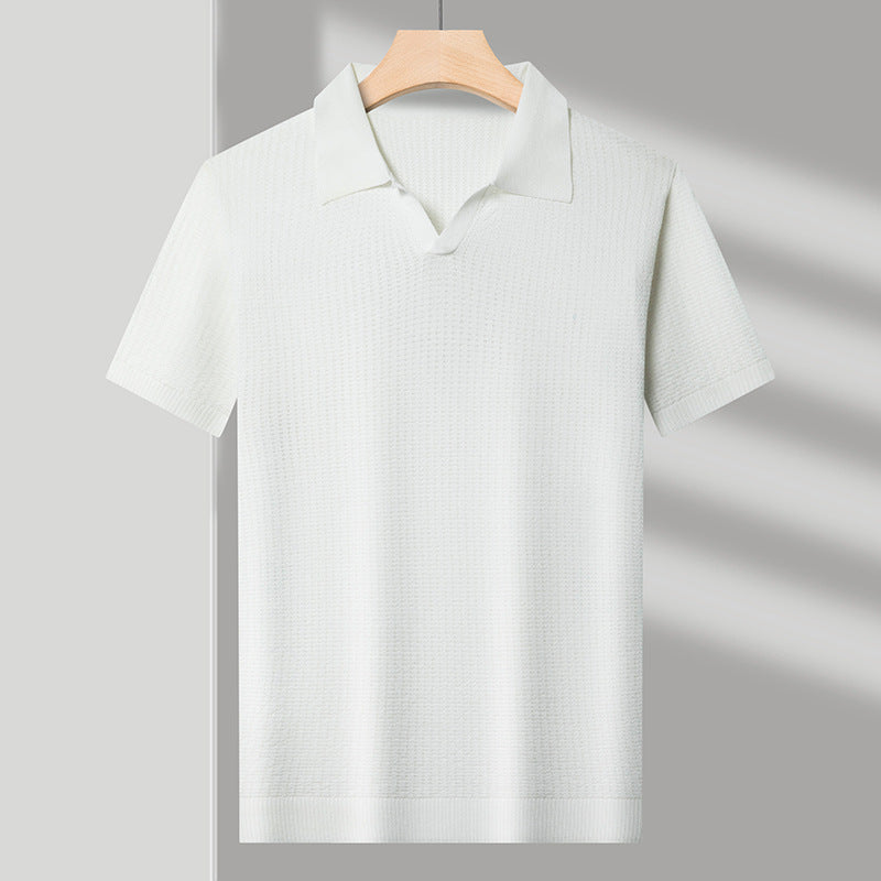 Herren Kurzarm-Polo mit strukturiertem Design und modernem Kragen Drune