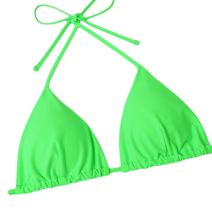 Damen Triangel-Bikini mit verspielten Schleifen und hohem Beinausschnitt Drune