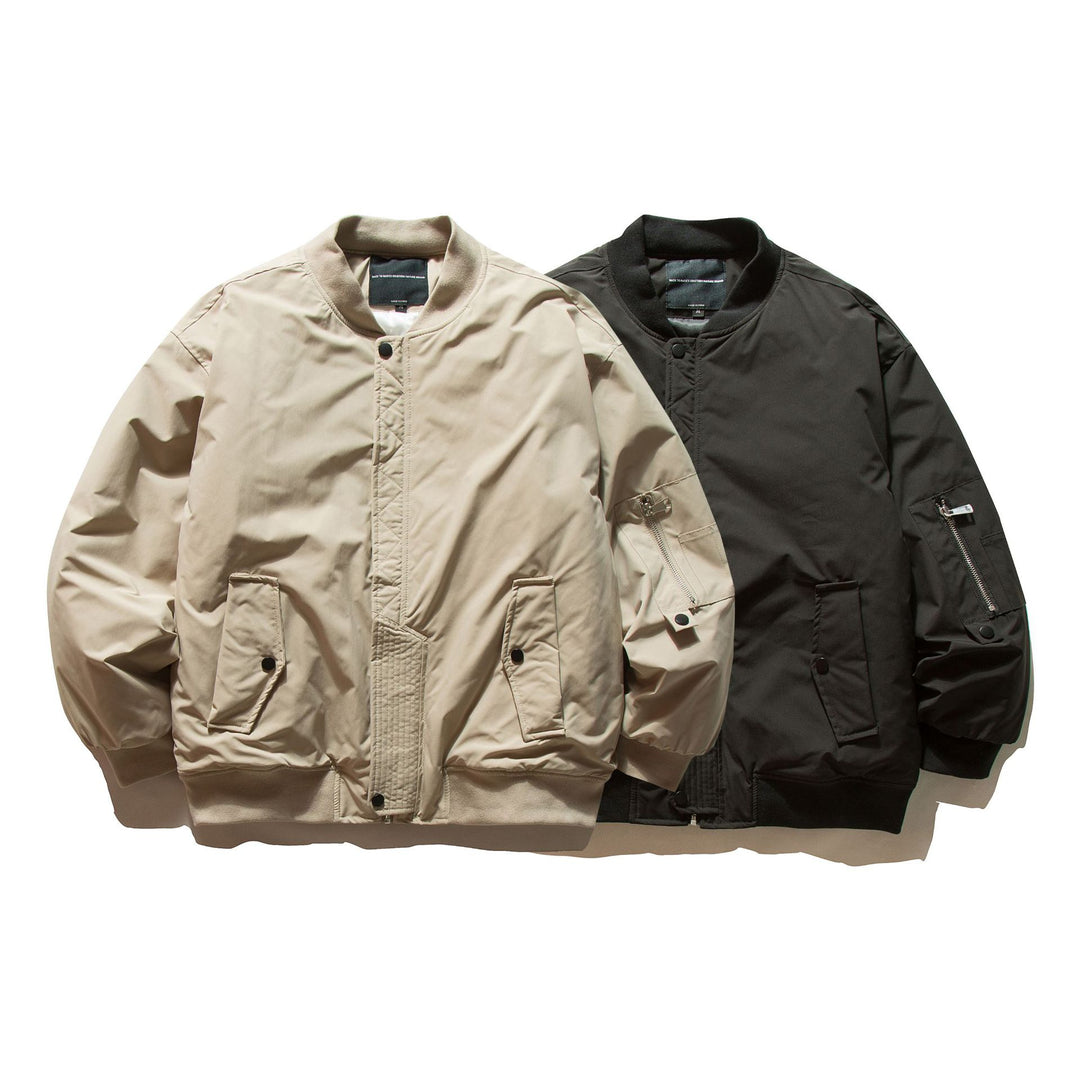 Herren Gepolsterte Bomberjacke im MA-1 Stil mit Ärmel‑Utilitytasche Drune