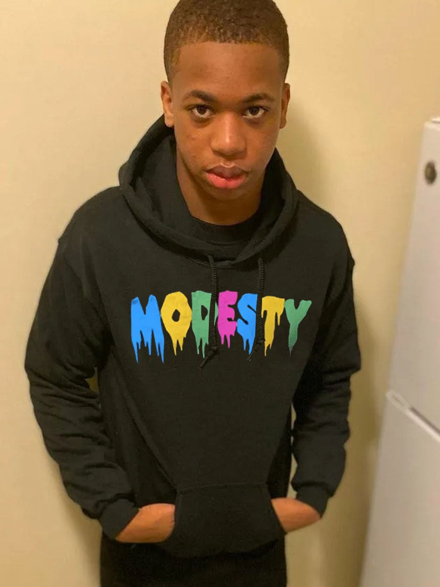 Herren Hoodie mit künstlerischem Farbverlauf und lässigem Schnitt Drune