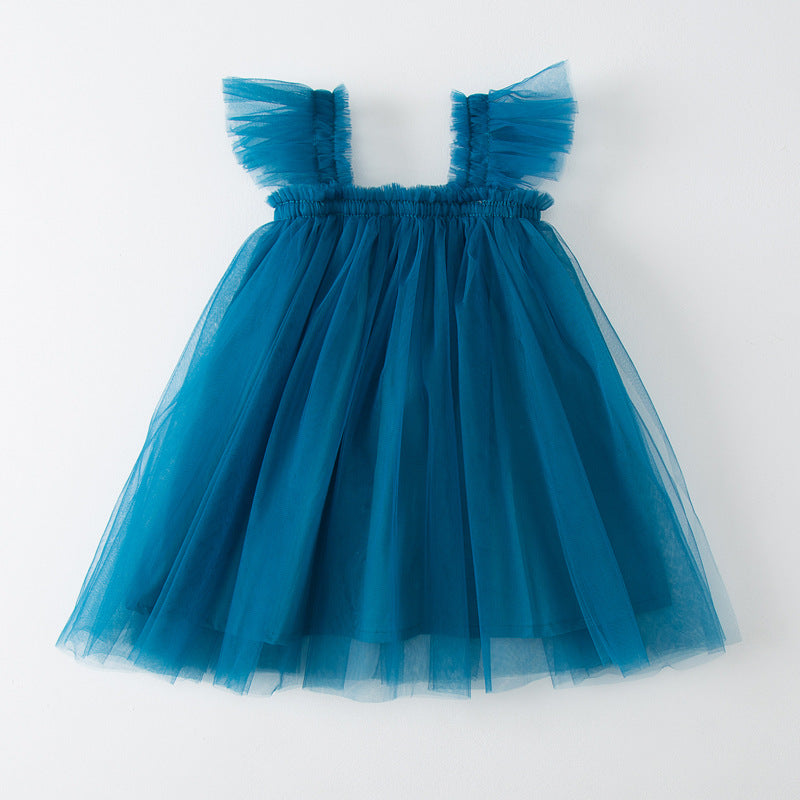 Damen Tüll Kleid Drune