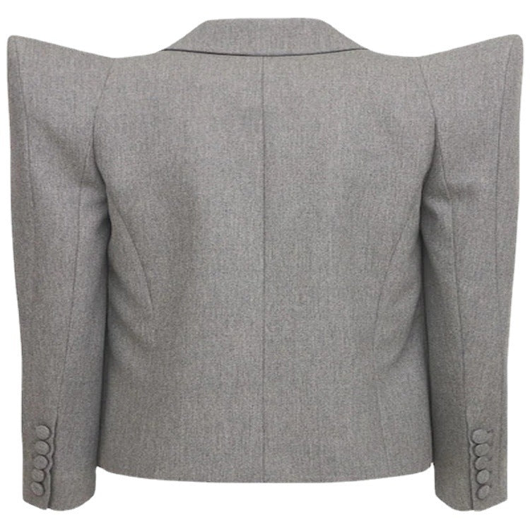 Damen Dreiteiliges Tailoring-Set mit betontem Schulterblazer, Top und Bermuda-Shorts Drune