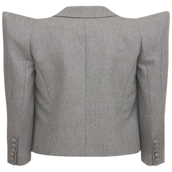 Damen Dreiteiliges Tailoring-Set mit betontem Schulterblazer, Top und Bermuda-Shorts Drune