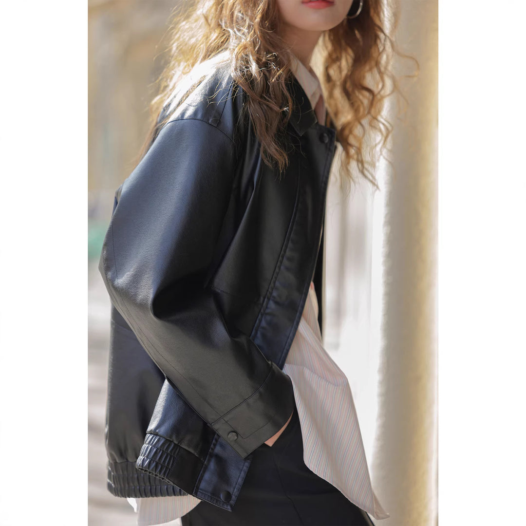 Damen Modische Übergangsjacke mit lockerer Passform Drune