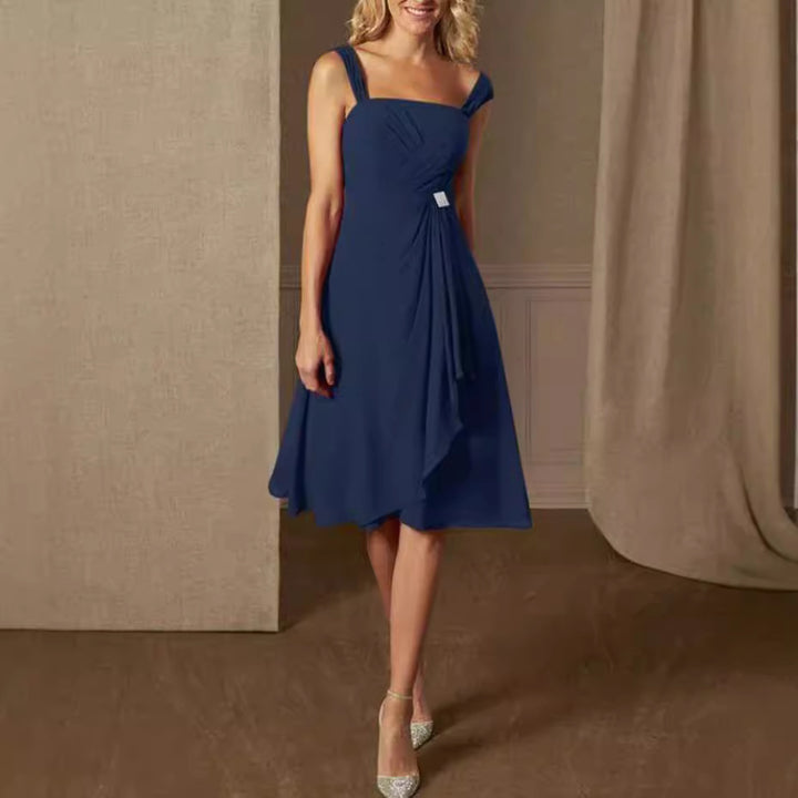 Damen nan Chiffon-Abendkleid mit Bolero und asymmetrischem Lagenrock Drune