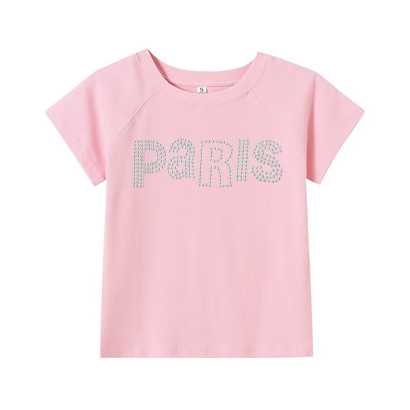 Damen T-Shirt mit Glitzerdruck Drune