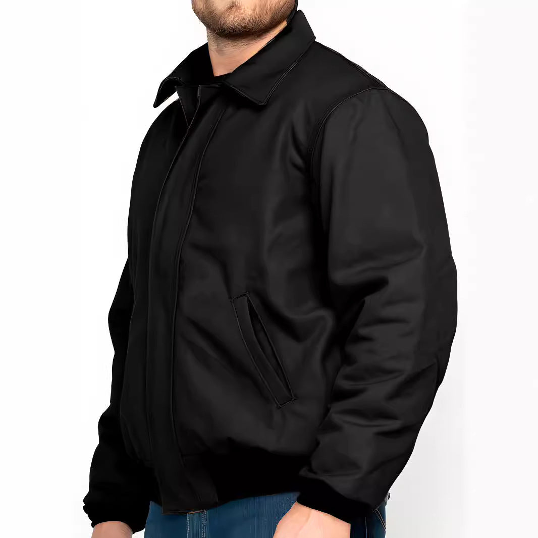 Herren stilvolle Bomberjacke mit praktischen Taschen und elastischem Bund Drune
