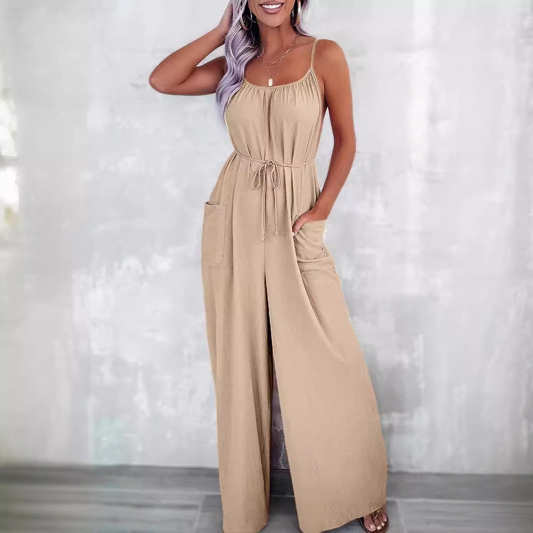 Damen Jumpsuit mit Schlaufen-Details und Taschen Drune