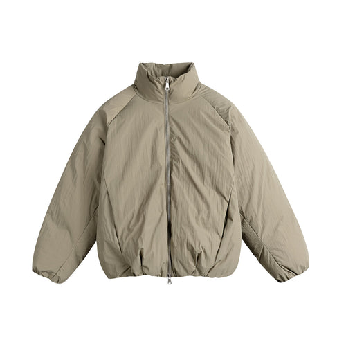 Unisex Oversize Steppjacke mit hohem Stehkragen und Zweiwege-Reißverschluss Drune