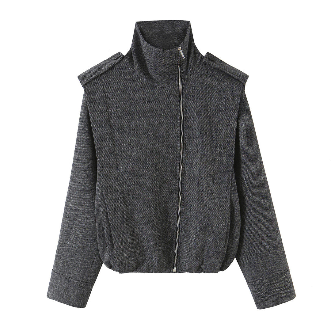 Damen Bundfaltenhose mit hoher Taille und geradem Bein Drune