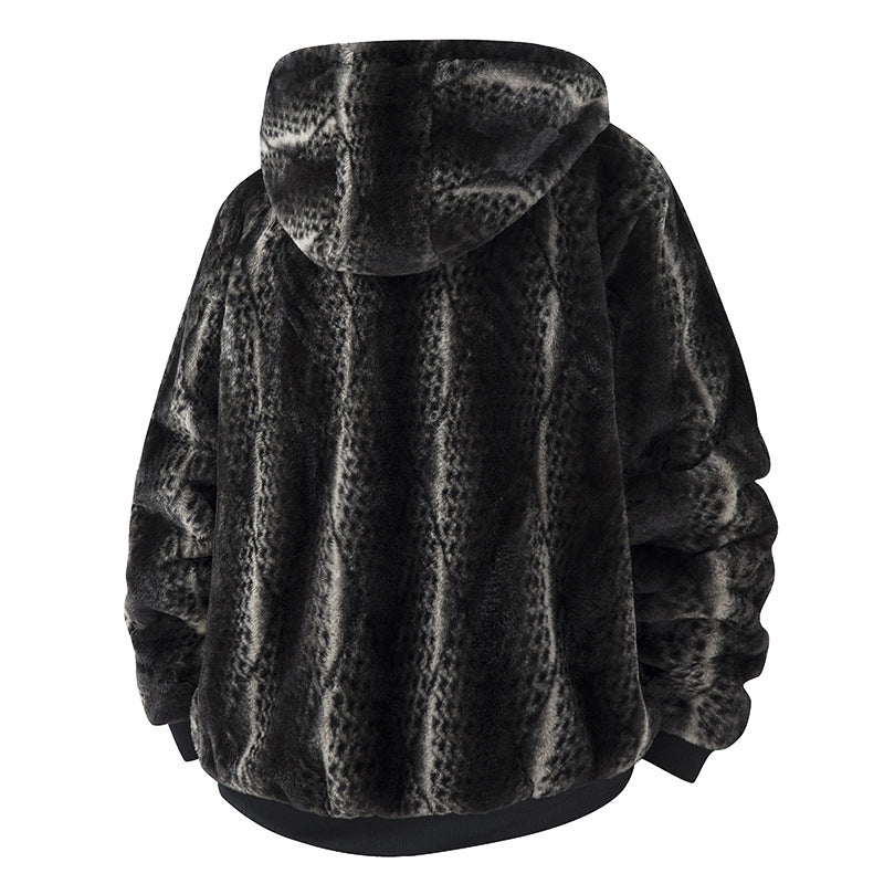 Herren Fleece Jacke mit Kapuze Drune
