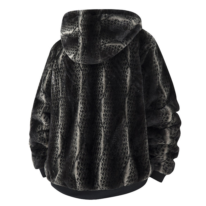 Herren Fleece Jacke mit Kapuze Drune