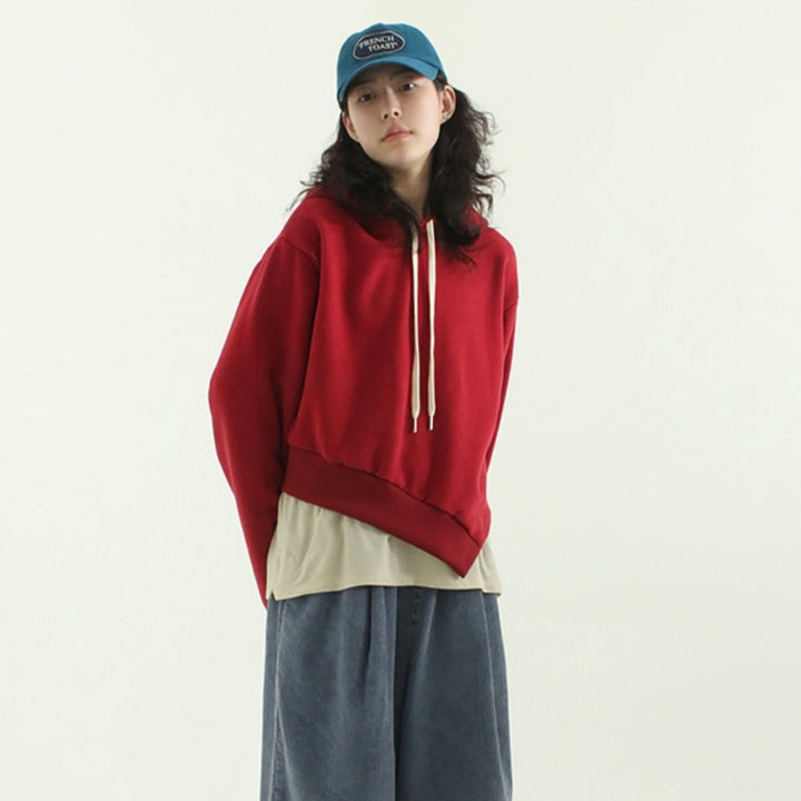 Damen lässiger Kapuzenpullover mit oversized Schnitt Drune