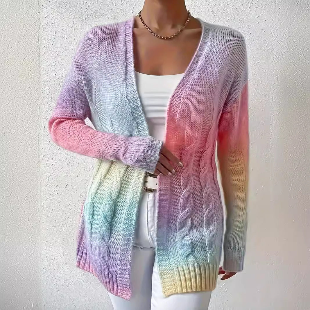 Damen Strickjacke im modernen Farbverlauf Drune