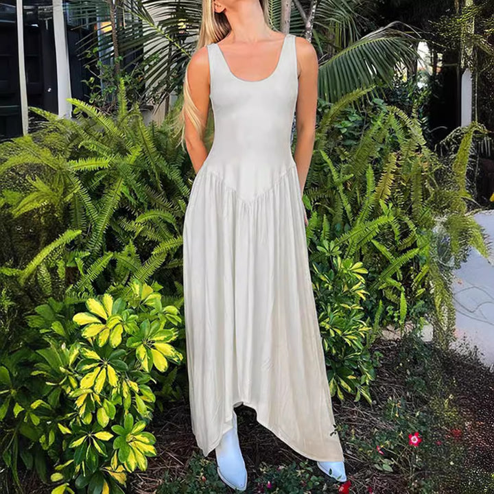 Damen Maxikleid mit schmalem Schnitt und elegantem quadratischen Ausschnitt Drune