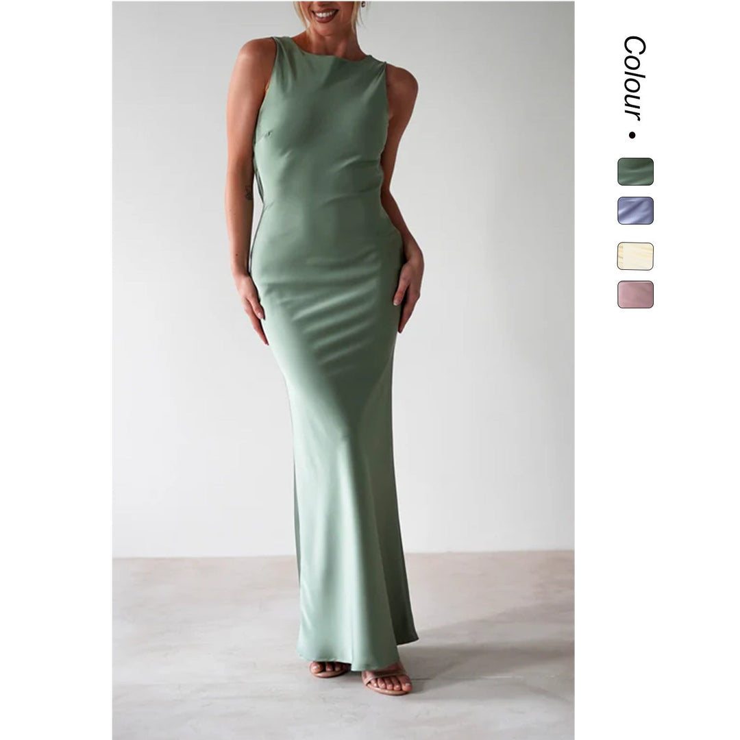 Damen Maxikleid mit elegantem Schnitt und fließendem Stoff Drune