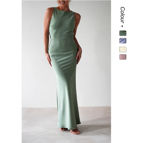 Damen Maxikleid mit elegantem Schnitt und fließendem Stoff Drune