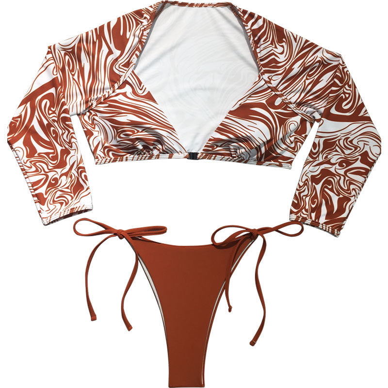 Damen Badeoberteil mit langem Arm und verstellbarem Verschluss Drune