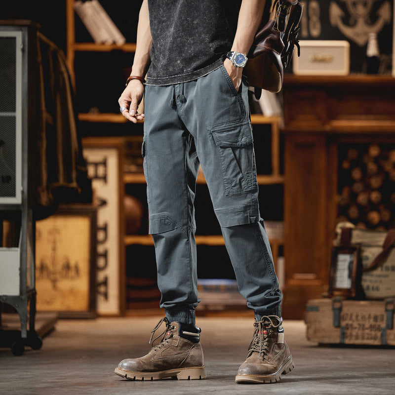 Herren Robuste Ripstop-Cargojogger mit ergonomischen Knieabnähern, Klett‑Klappen und verstellbarem Saum Drune