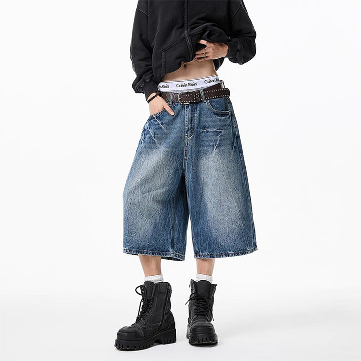 Damen Weitgeschnittene Denim-Culotte Drune